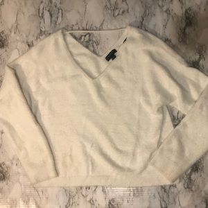 Fuzzy White Forever 21 Sweater